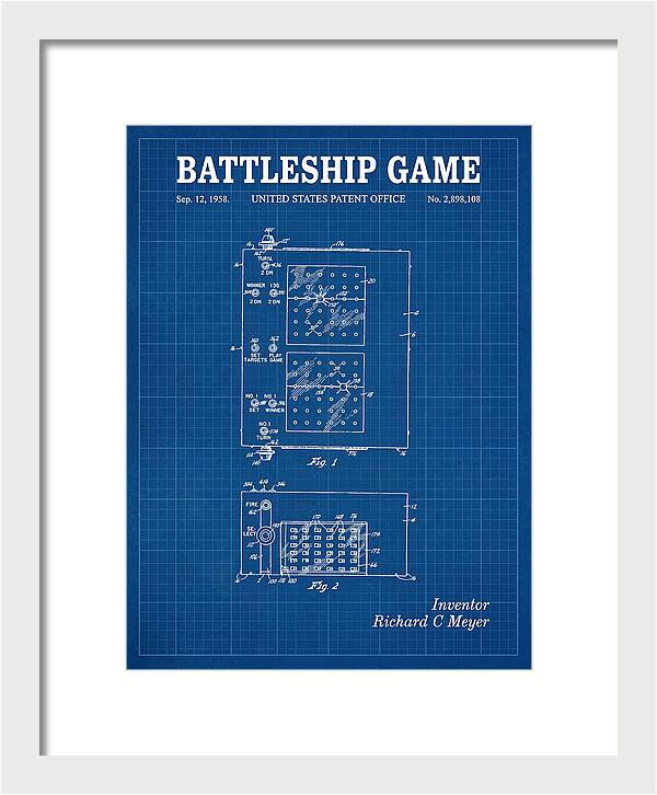 Battleship Game Blueprint Patent Us2898108a