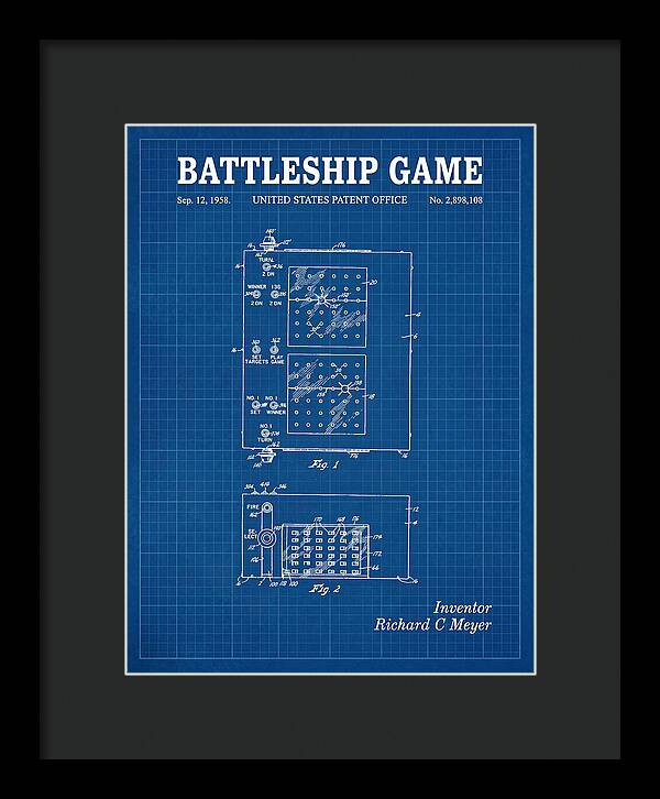 Battleship Game Blueprint Patent Us2898108a