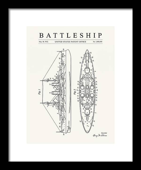 Battleship Minimalist Patent Us1080490