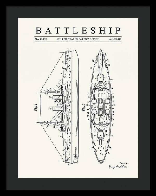 Battleship Minimalist Patent Us1080490