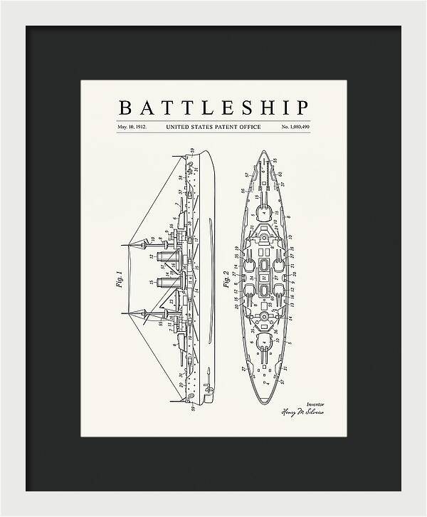 Battleship Minimalist Patent Us1080490