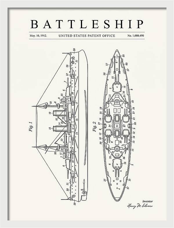 Battleship Minimalist Patent Us1080490