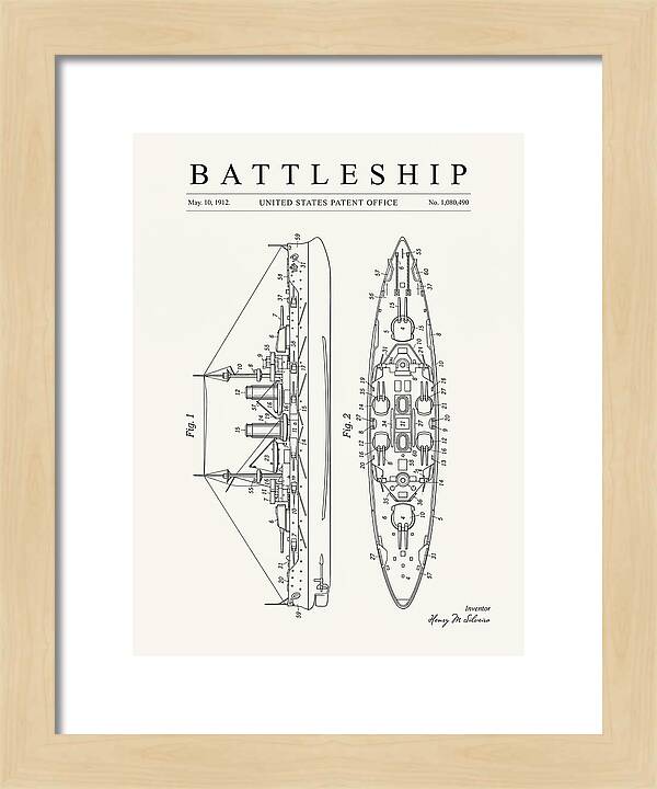 Battleship Minimalist Patent Us1080490