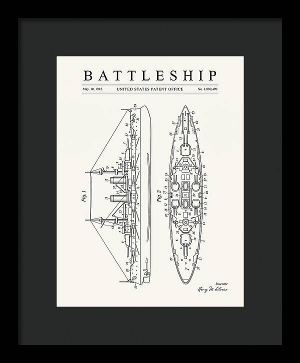 Battleship Minimalist Patent Us1080490