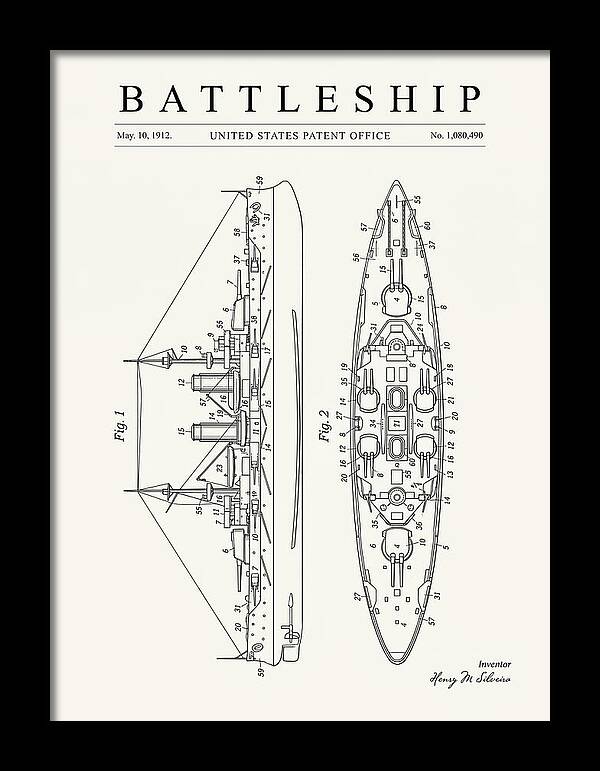 Battleship Minimalist Patent Us1080490