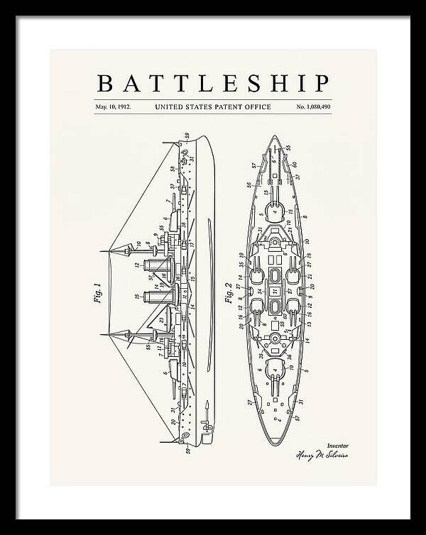 Battleship Minimalist Patent Us1080490