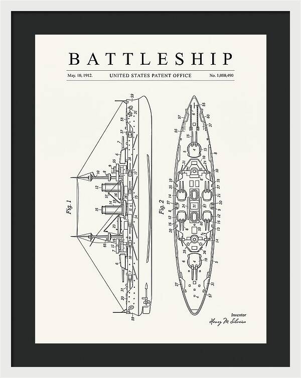 Battleship Minimalist Patent Us1080490