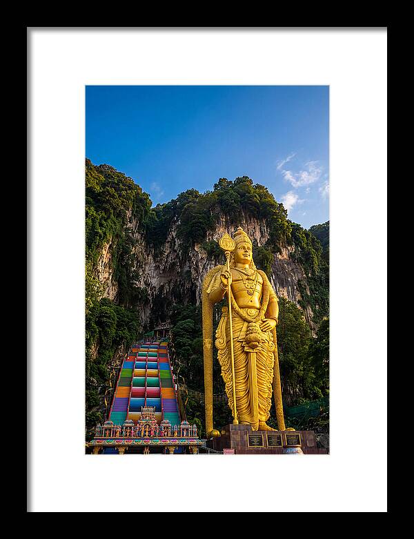 Batu Caves Entrance At Golden Hour