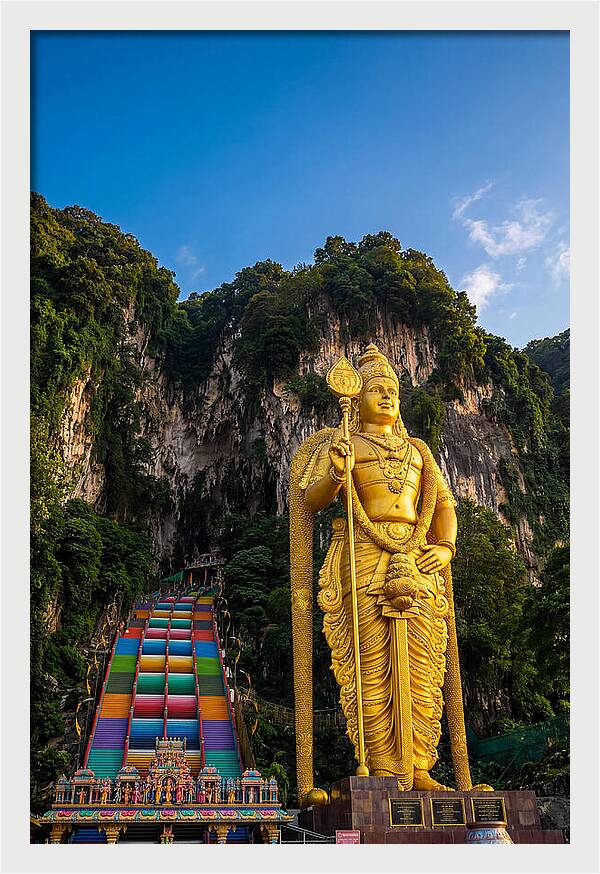 Batu Caves Entrance At Golden Hour