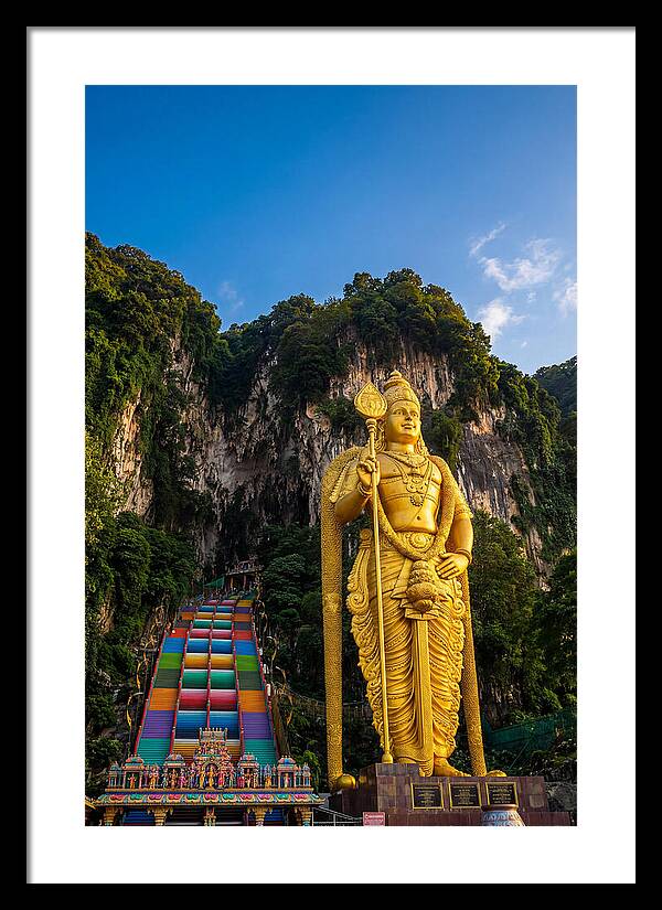 Batu Caves Entrance At Golden Hour