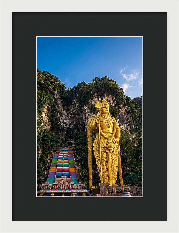 Batu Caves Entrance At Golden Hour