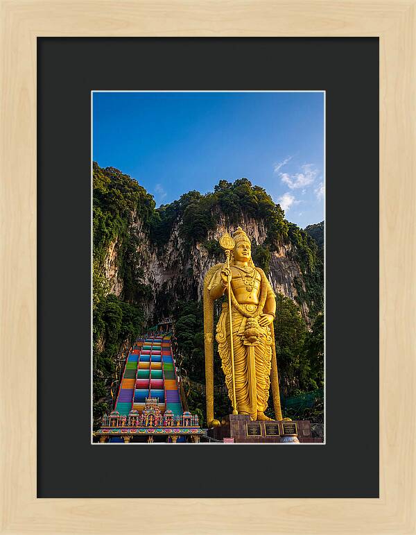 Batu Caves Entrance At Golden Hour