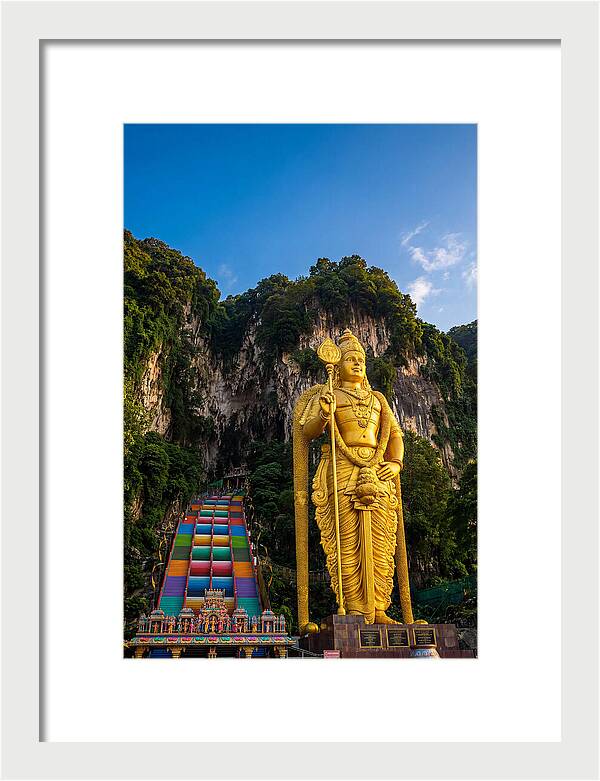 Batu Caves Entrance At Golden Hour