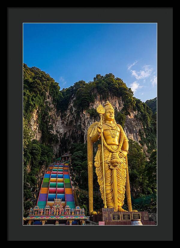 Batu Caves Entrance At Golden Hour