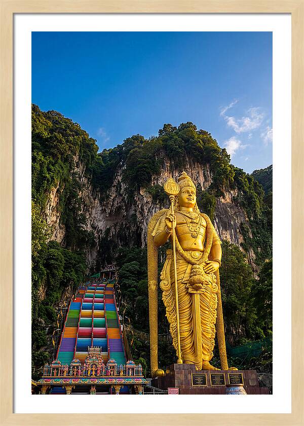 Batu Caves Entrance At Golden Hour