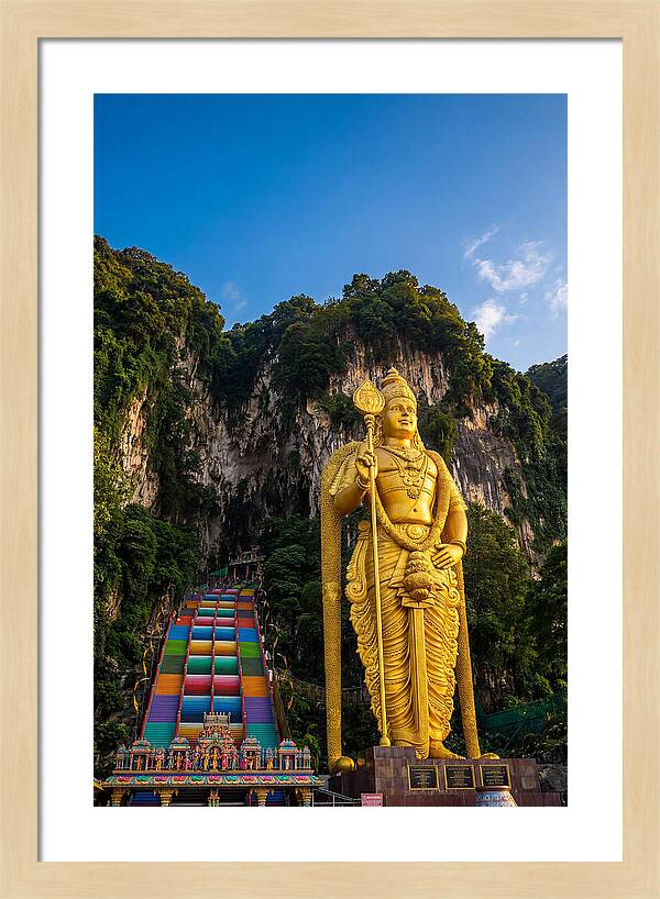Batu Caves Entrance At Golden Hour