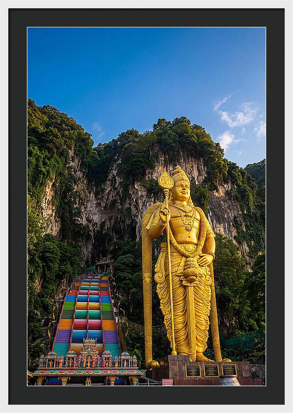 Batu Caves Entrance At Golden Hour