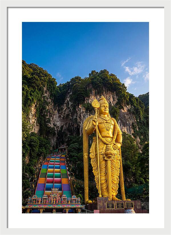 Batu Caves Entrance At Golden Hour