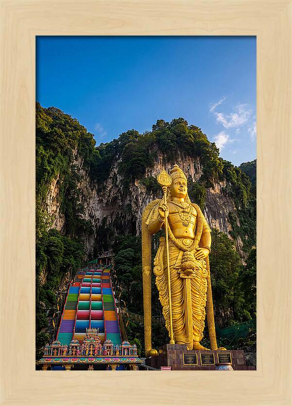 Batu Caves Entrance At Golden Hour