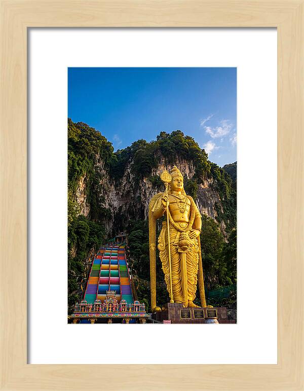 Batu Caves Entrance At Golden Hour