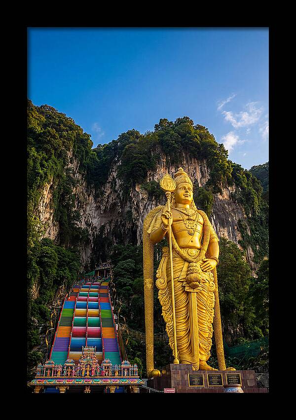 Batu Caves Entrance At Golden Hour