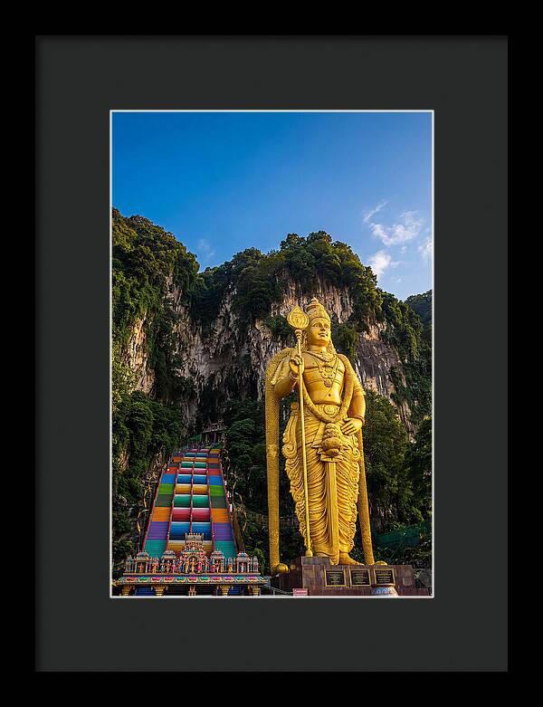 Batu Caves Entrance At Golden Hour