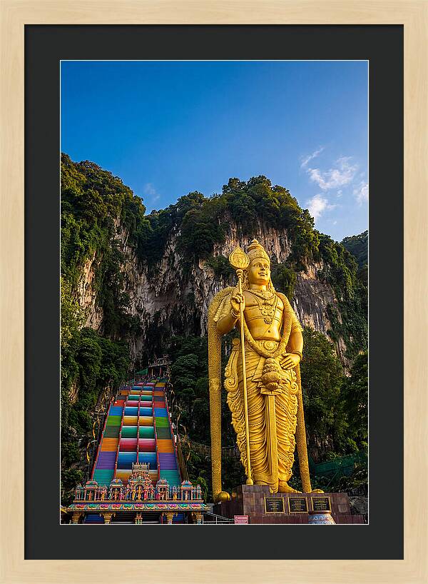 Batu Caves Entrance At Golden Hour