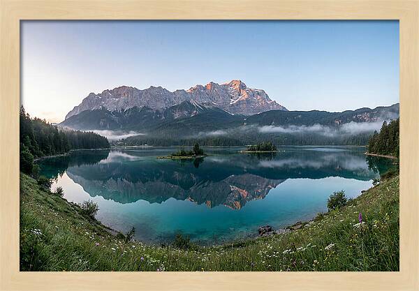 Bavarian Alps Reflected At Dawn