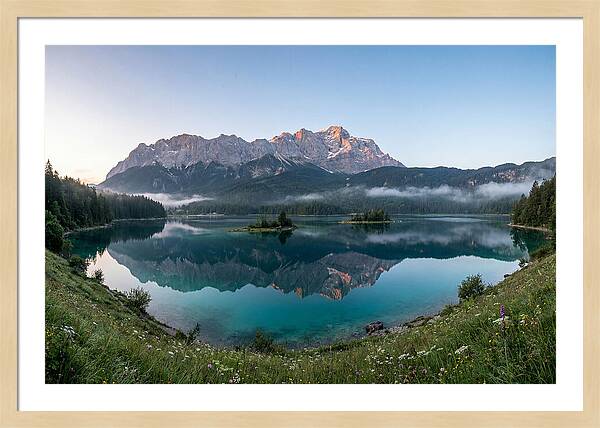 Bavarian Alps Reflected At Dawn