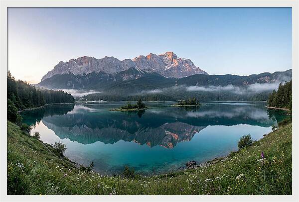 Bavarian Alps Reflected At Dawn
