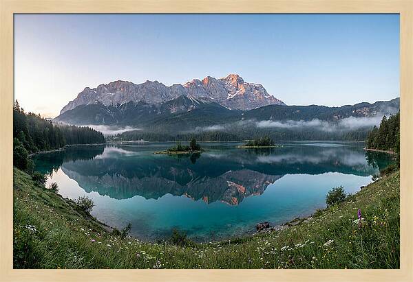 Bavarian Alps Reflected At Dawn