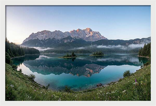 Bavarian Alps Reflected At Dawn