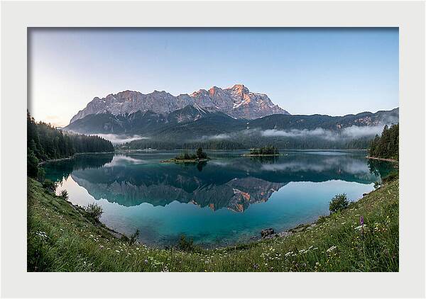 Bavarian Alps Reflected At Dawn