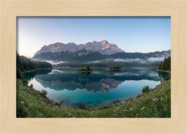 Bavarian Alps Reflected At Dawn