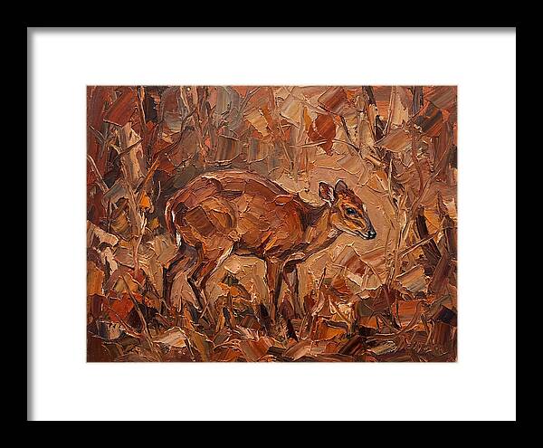 Bay Duiker In Autumn Hues