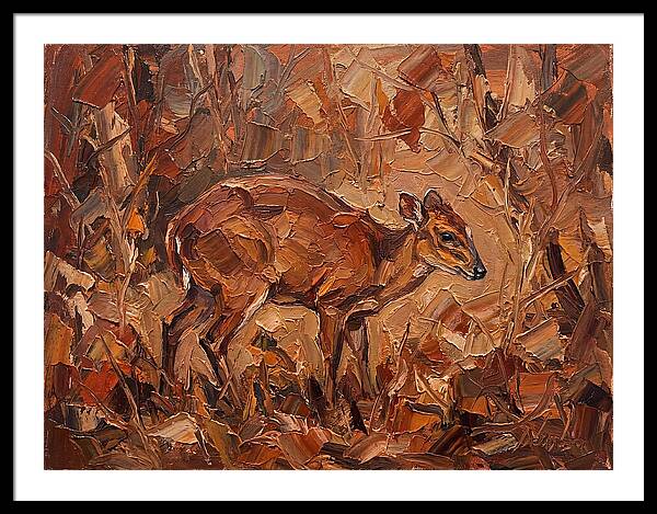 Bay Duiker In Autumn Hues