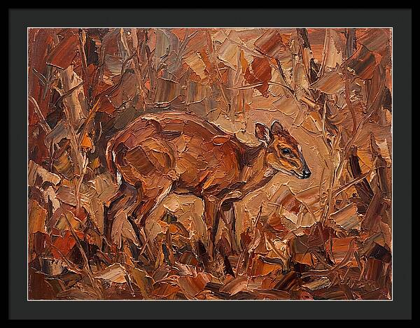 Bay Duiker In Autumn Hues