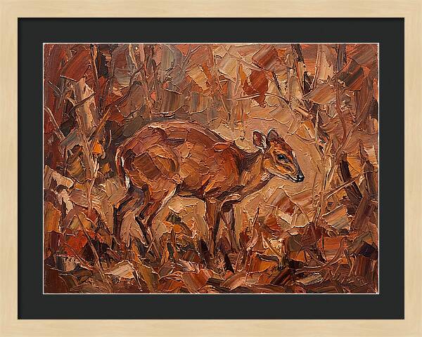 Bay Duiker In Autumn Hues