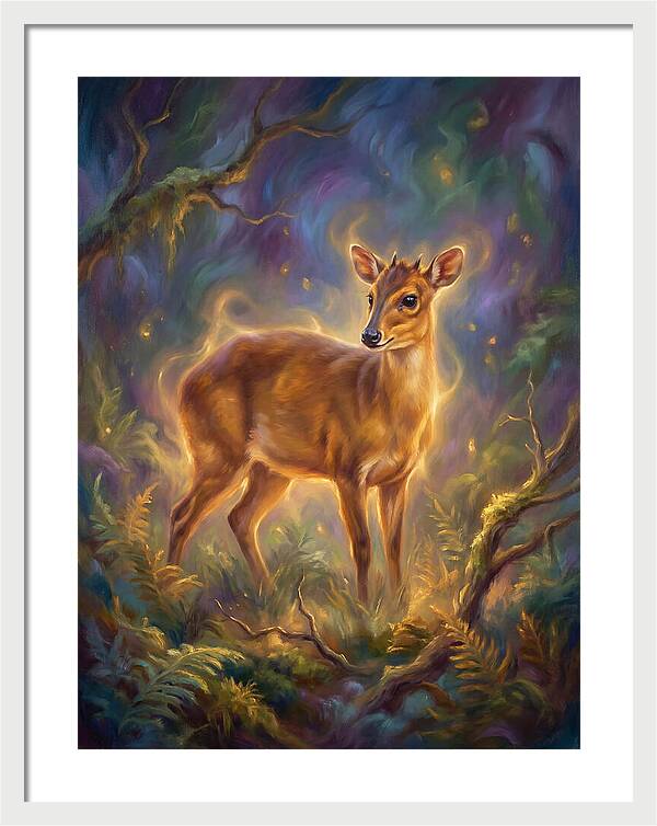 Bay Duiker In Enchanted Forest