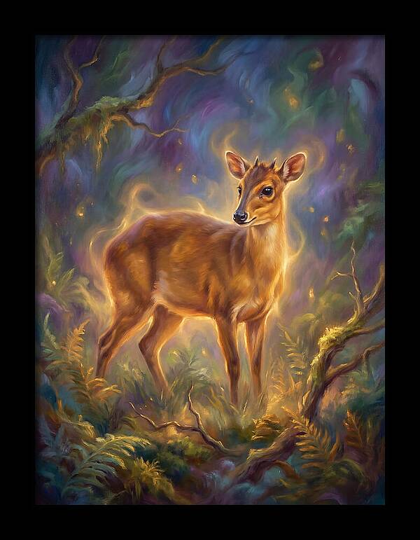 Bay Duiker In Enchanted Forest