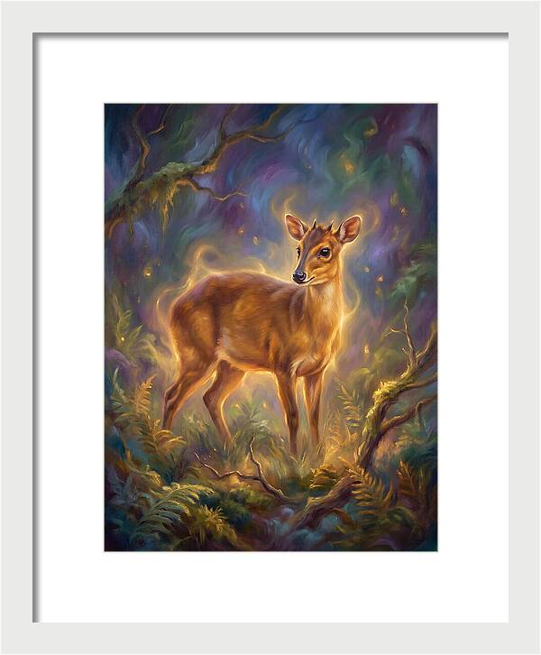 Bay Duiker In Enchanted Forest
