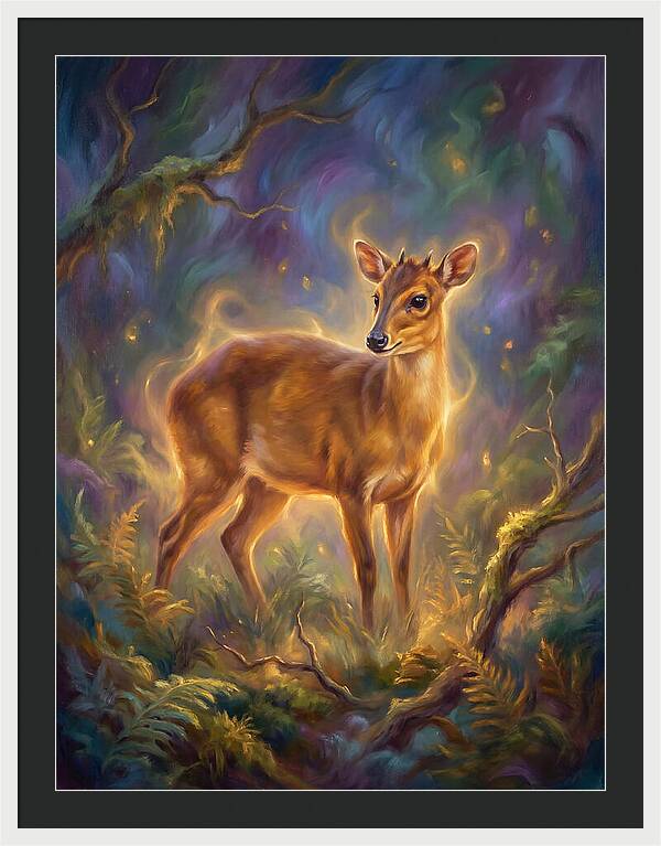 Bay Duiker In Enchanted Forest