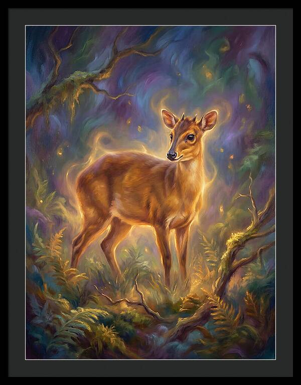 Bay Duiker In Enchanted Forest