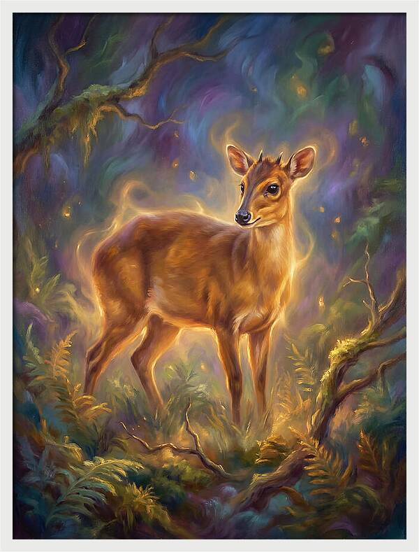 Bay Duiker In Enchanted Forest