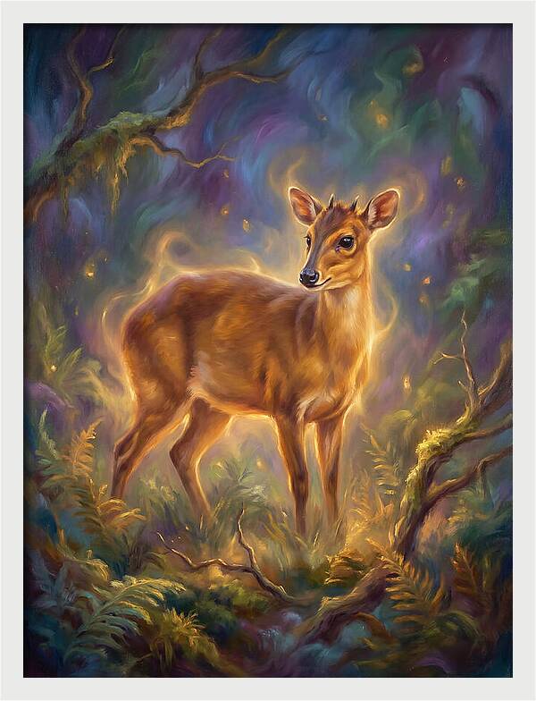 Bay Duiker In Enchanted Forest