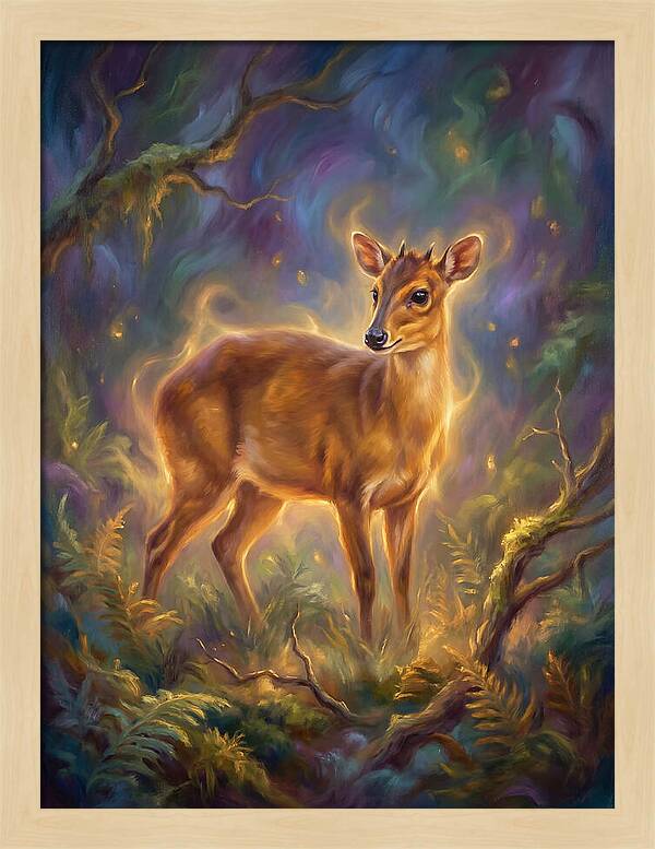 Bay Duiker In Enchanted Forest