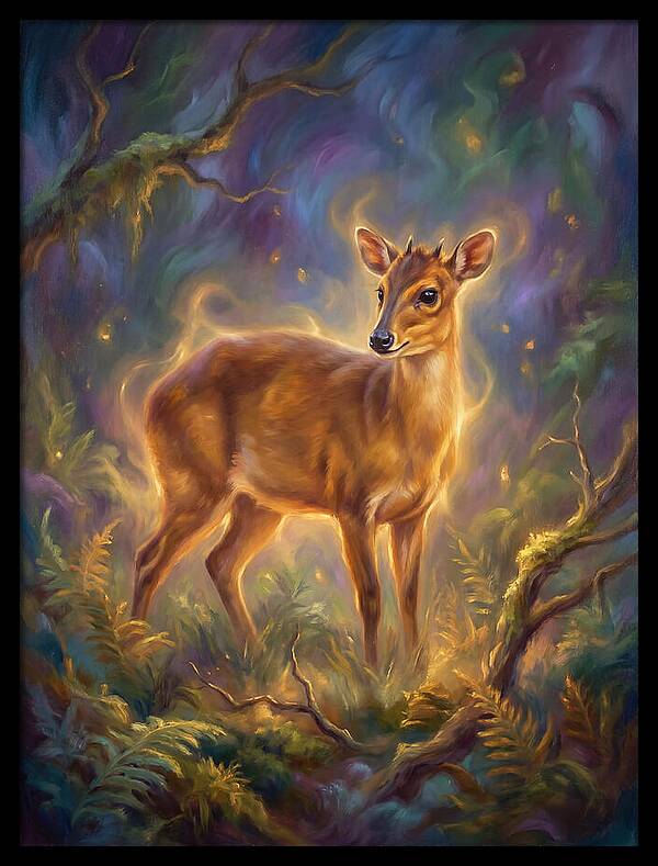 Bay Duiker In Enchanted Forest
