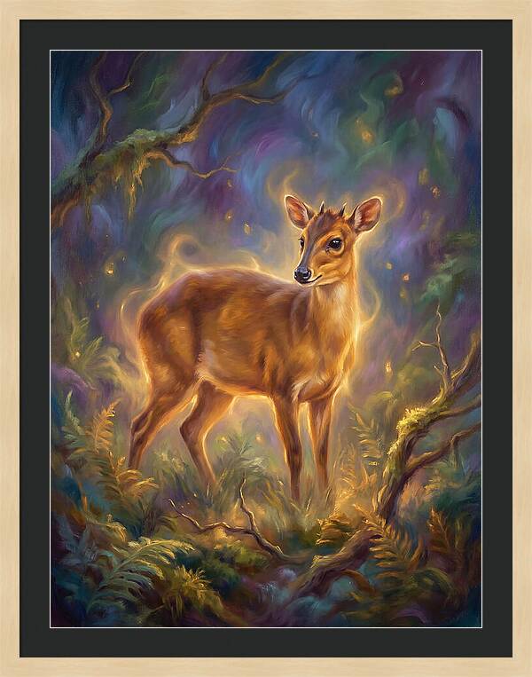 Bay Duiker In Enchanted Forest