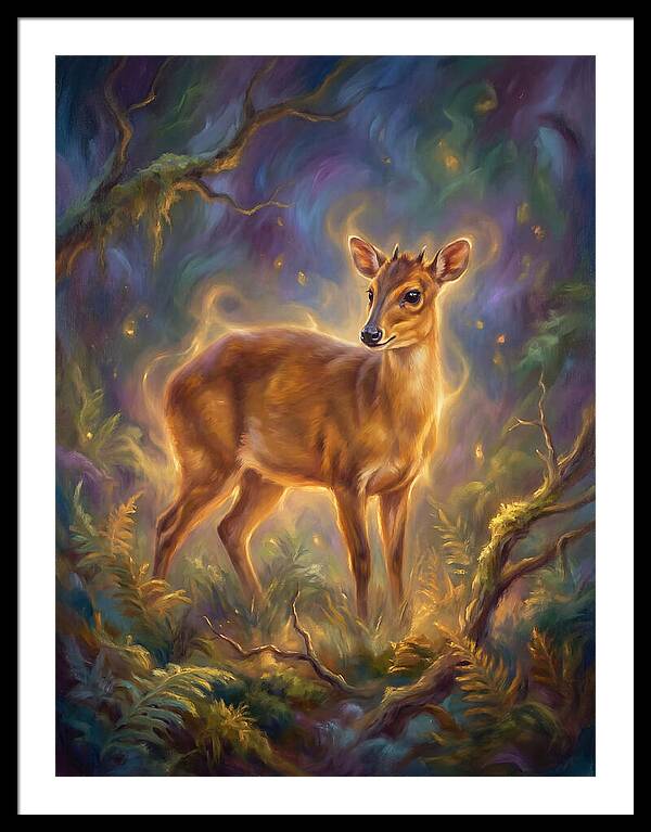 Bay Duiker In Enchanted Forest