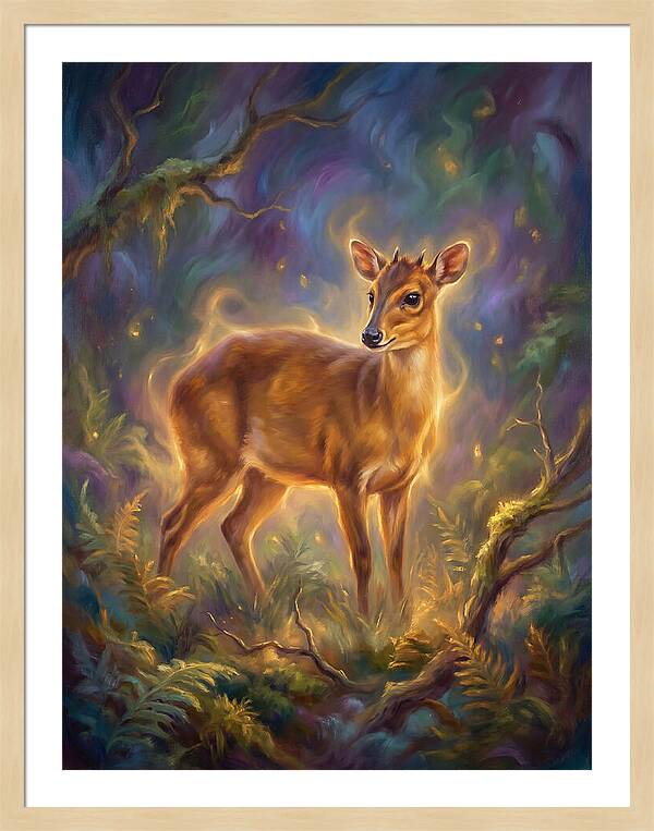 Bay Duiker In Enchanted Forest